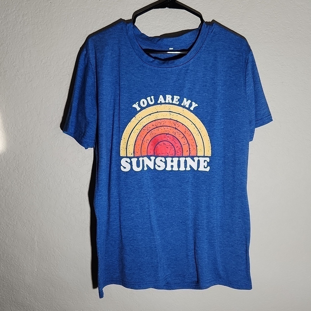 You are my sunshine graphic tee short sleeve tshirt size XL blue
